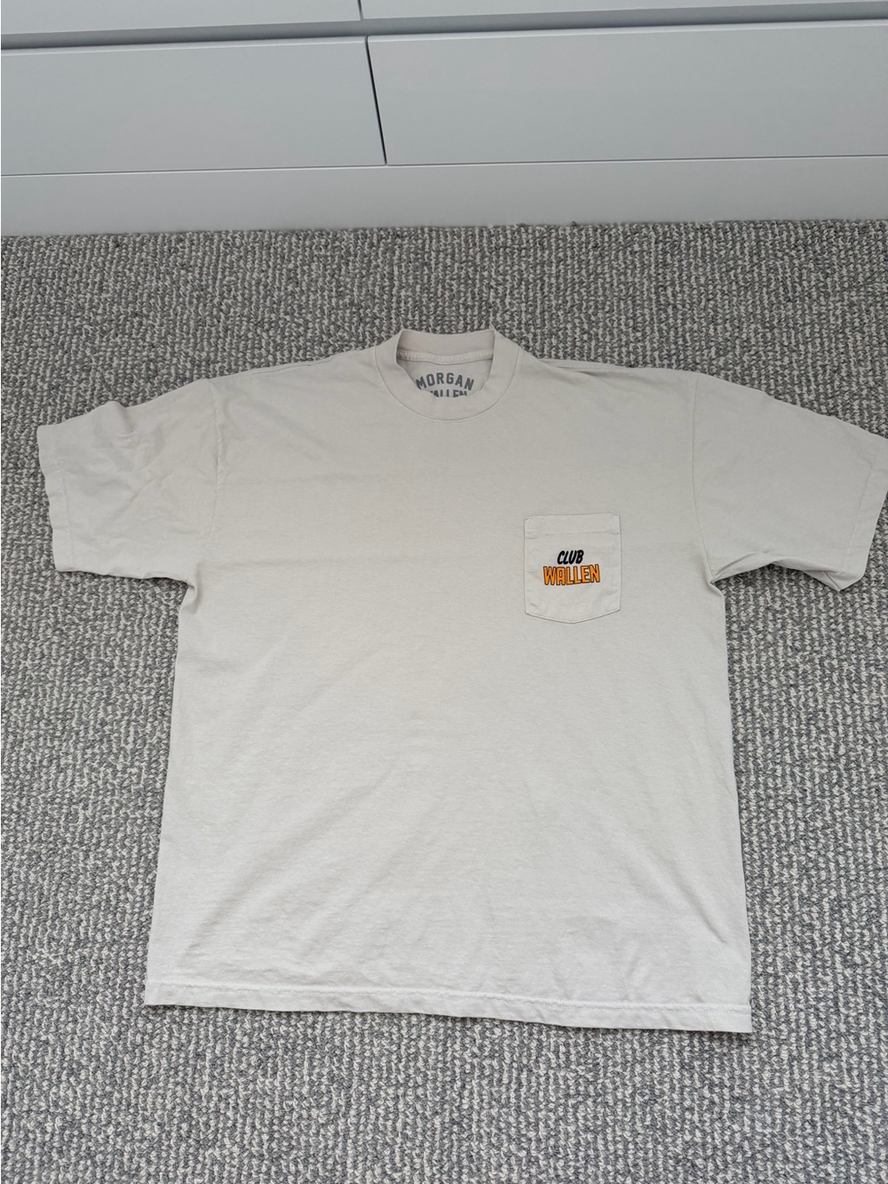 Exclusive ‘Club Wallen' Pocket Tee - Light Cream